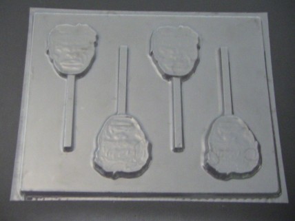 467sp Hunky Man Face II Chocolate Candy Lollipop Mold